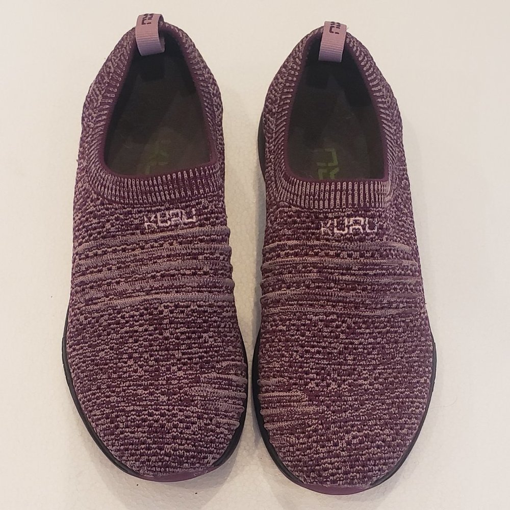 KURU Women's Slip-On Knit Sneakers in Plum